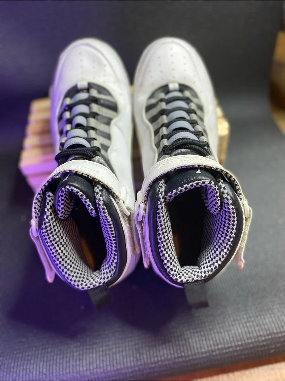 Jordan Men's White and Black High-Top Sneakers